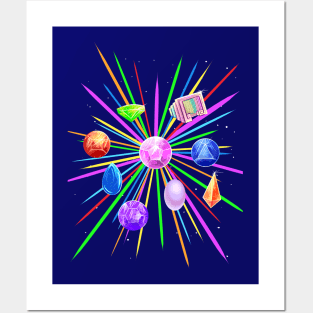 Rainbow Gems Posters and Art